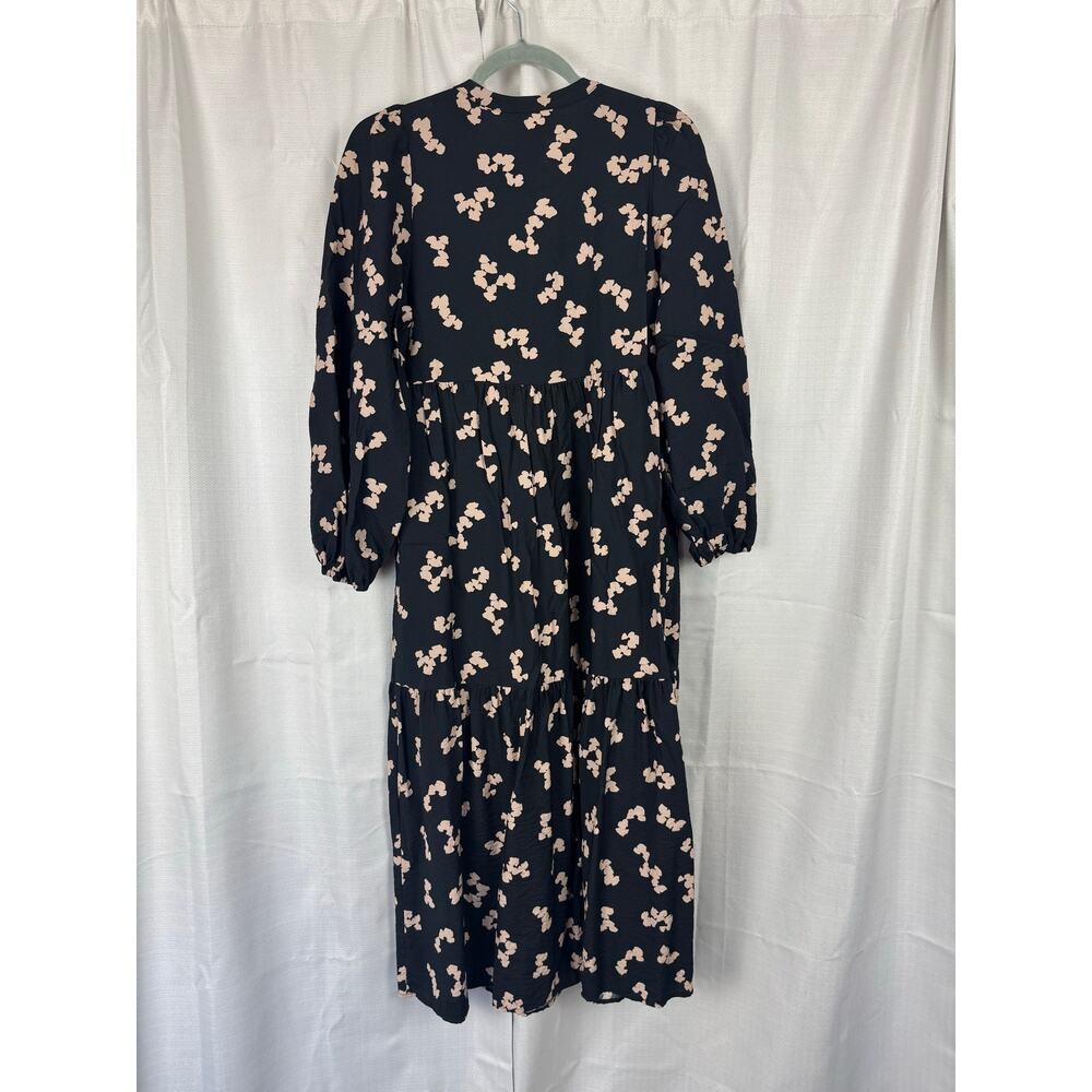 A New Day Floral Midi Dress Cottagecore Boho Tiered Long Sleeve - Picture 5 of 5